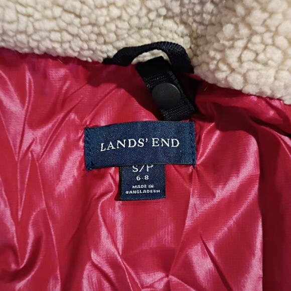 Lands' End 3-in-1 Women's s (6/8) Winter Jacket (Squall?) Hidden Hood Black - Picture 8 of 16